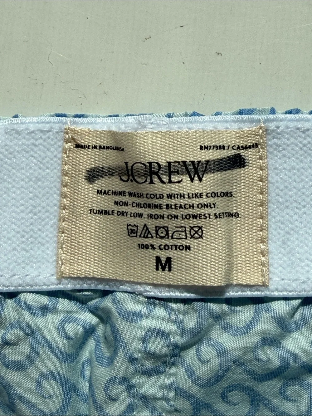 Men’s J. Crew Blue Wave Boxer M New in Bag